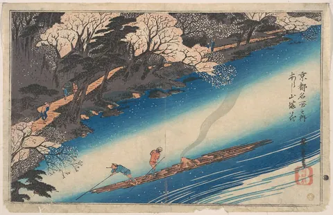 Cherry Blossoms at Arashiyama by Utagawa Hiroshige