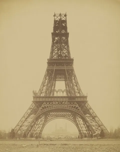 The Eiffel Tower under Construction by Louis-Émile Durandelle