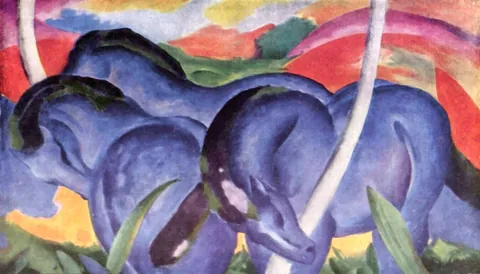 The Large Blue Horses by Franz Marc