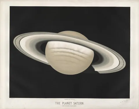 The Planet Saturn by Étienne Léopold Trouvelot