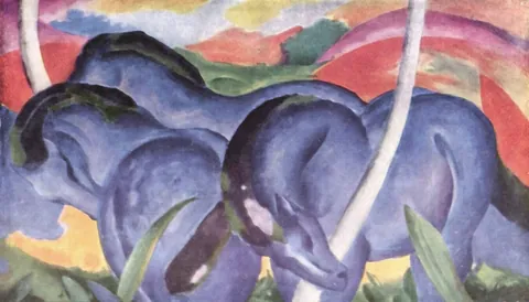 The Large Blue Horses by Franz Marc